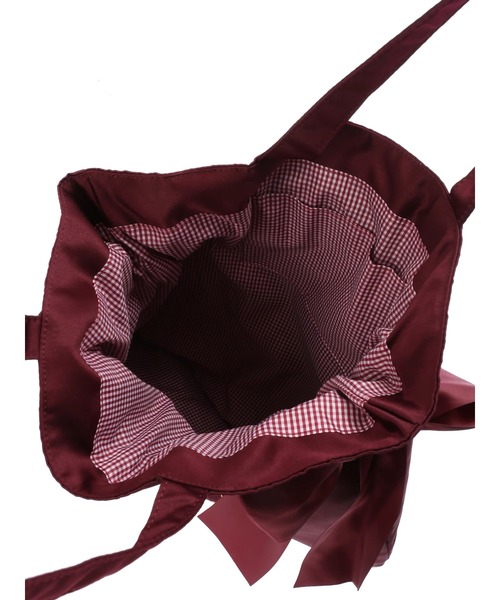 Maison de FLEUR（メゾンドフルール）の「ダブルリボンギャザートートバッグ（トートバッグ・レディース・ブラック/オリーブ/ネイビー/ワインレッド・FREE）」の17枚目の写真