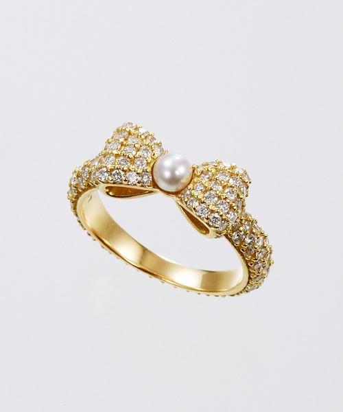 『むぎ』ダイヤモンド♡5号【ジュピター】K18 リボン ダイヤモンドリング むぎ様専用』ダイヤモンド♡5号【ジュピター】K18 リボン ダイヤモンド