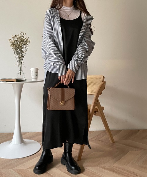 WEGO（ウィゴー）の「WEGO/ストライプオーバーサイズシャツ（シャツ/ブラウス・レディース・ブラック系その他4/グリーン系その他4/ブルー系その他4/イエロー系その他5/その他1・FREE）」の20枚目の写真