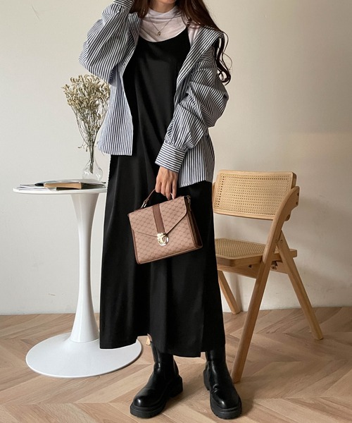 WEGO（ウィゴー）の「WEGO/ストライプオーバーサイズシャツ（シャツ/ブラウス・レディース・ブラック系その他4/グリーン系その他4/ブルー系その他4/イエロー系その他5/その他1・FREE）」の21枚目の写真