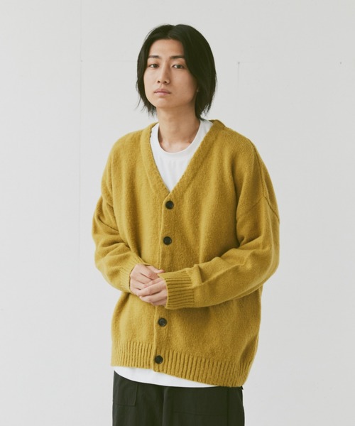 flaner（フラネ）の「Loose mohair like cardigan/ルーズモヘアライクカーディガン（カーディガン/ボレロ・レディース・オフホワイト/ダークブラウン/イエロー・MEDIUM/LARGE）」の15枚目の写真
