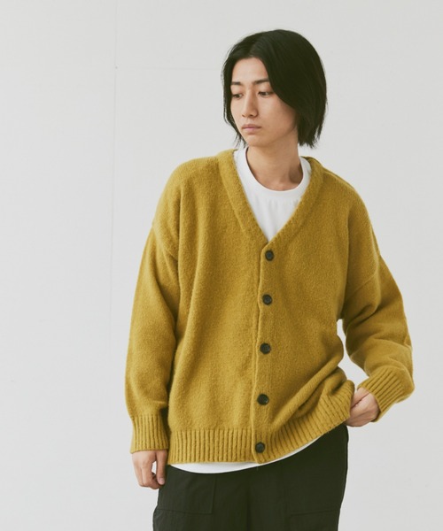 flaner（フラネ）の「Loose mohair like cardigan/ルーズモヘアライクカーディガン（カーディガン/ボレロ・レディース・オフホワイト/ダークブラウン/イエロー・MEDIUM/LARGE）」の16枚目の写真