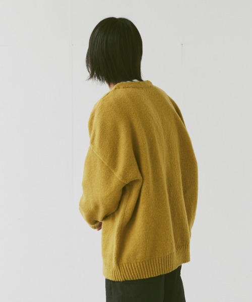 flaner（フラネ）の「Loose mohair like cardigan/ルーズモヘアライクカーディガン（カーディガン/ボレロ・レディース・オフホワイト/ダークブラウン/イエロー・MEDIUM/LARGE）」の19枚目の写真
