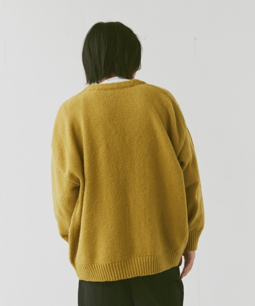 flaner（フラネ）の「Loose mohair like cardigan/ルーズモヘアライクカーディガン（カーディガン/ボレロ・レディース・オフホワイト/ダークブラウン/イエロー・MEDIUM/LARGE）」の20枚目の写真