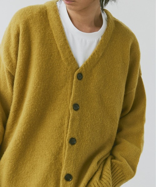 flaner（フラネ）の「Loose mohair like cardigan/ルーズモヘアライクカーディガン（カーディガン/ボレロ・レディース・オフホワイト/ダークブラウン/イエロー・MEDIUM/LARGE）」の21枚目の写真
