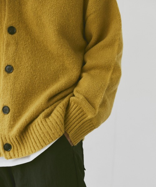 flaner（フラネ）の「Loose mohair like cardigan/ルーズモヘアライクカーディガン（カーディガン/ボレロ・レディース・オフホワイト/ダークブラウン/イエロー・MEDIUM/LARGE）」の22枚目の写真