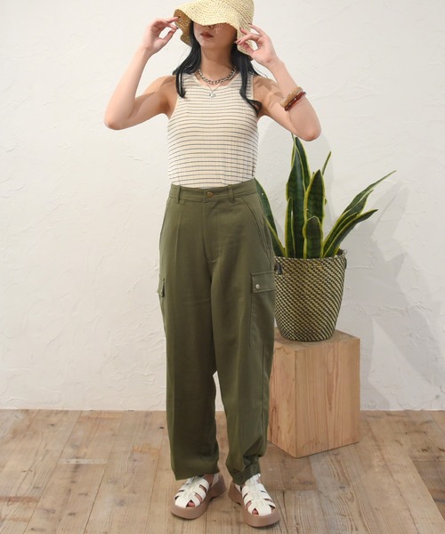 sango(sango)の「ボーダーニットタンクトップ(タンクトップ・レディース・イエロー×グリーン/ベージュ系その他/アッシュグレー・FREE)」の22枚目の写真