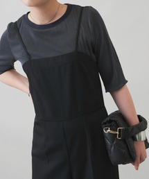 Aunt Marie's | ストライプバイカラーハーフスリーブトップス(Tシャツ/カットソー)