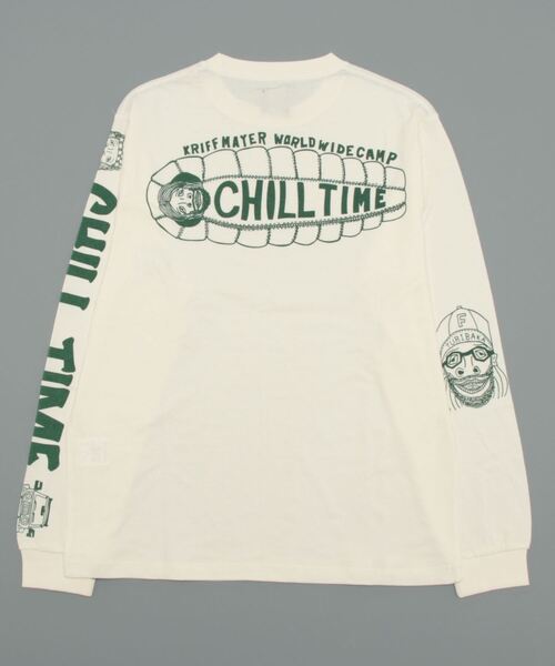 KRIFF MAYER（クリフメイヤー）の「チルタイムロンT(寝袋)（Tシャツ/カットソー・メンズ・ネイビー/オフホワイト/グリーン/マスタード/チャコール・SMALL/MEDIUM/LARGE/X-LARGE）」の6枚目の写真