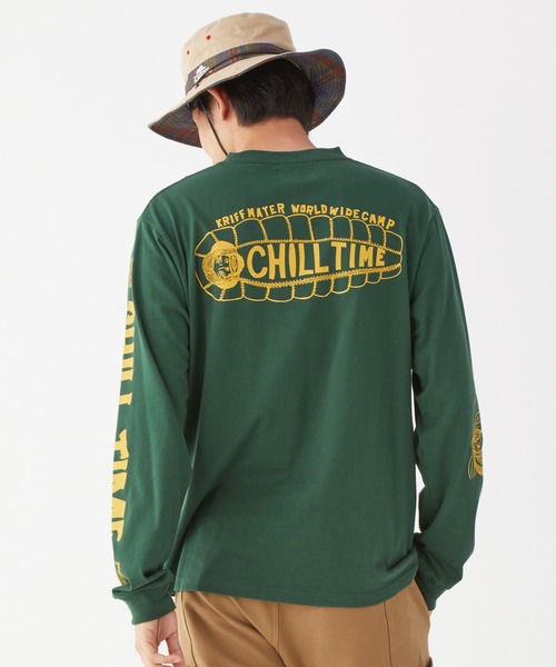 KRIFF MAYER（クリフメイヤー）の「チルタイムロンT(寝袋)（Tシャツ/カットソー・メンズ・ネイビー/オフホワイト/グリーン/マスタード/チャコール・SMALL/MEDIUM/LARGE/X-LARGE）」の4枚目の写真
