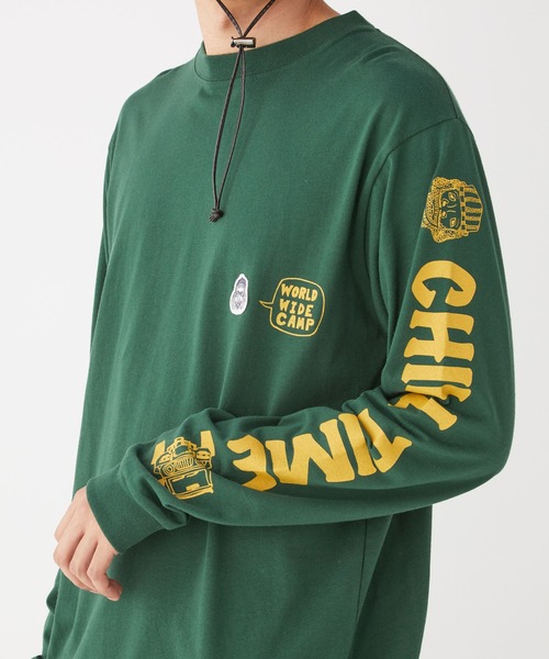 KRIFF MAYER（クリフメイヤー）の「チルタイムロンT(寝袋)（Tシャツ/カットソー・メンズ・ネイビー/オフホワイト/グリーン/マスタード/チャコール・SMALL/MEDIUM/LARGE/X-LARGE）」の16枚目の写真