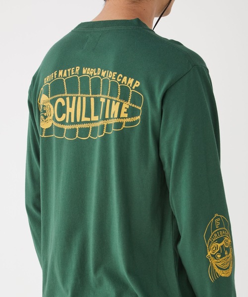 KRIFF MAYER（クリフメイヤー）の「チルタイムロンT(寝袋)（Tシャツ/カットソー・メンズ・ネイビー/オフホワイト/グリーン/マスタード/チャコール・SMALL/MEDIUM/LARGE/X-LARGE）」の17枚目の写真