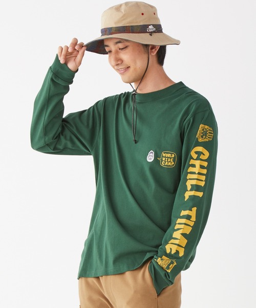 KRIFF MAYER（クリフメイヤー）の「チルタイムロンT(寝袋)（Tシャツ/カットソー・メンズ・ネイビー/オフホワイト/グリーン/マスタード/チャコール・SMALL/MEDIUM/LARGE/X-LARGE）」の18枚目の写真