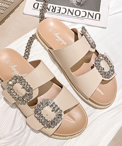 Doula Doula（ドゥーラドゥーラ）の「デザインバックルフラットサンダル（サンダル・レディース・ブラック/ベージュ/ブラック系その他/ブラック系その他2/ベージュ系その他/ベージュ系その他2・S/M/L）」の6枚目の写真