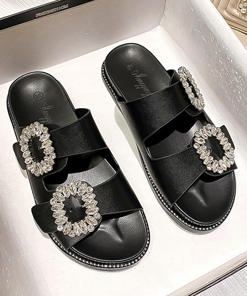 Doula Doula（ドゥーラドゥーラ）の「デザインバックルフラットサンダル（サンダル・レディース・ブラック/ベージュ/ブラック系その他/ブラック系その他2/ベージュ系その他/ベージュ系その他2・S/M/L）」の9枚目の写真