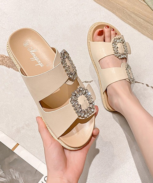 Doula Doula（ドゥーラドゥーラ）の「デザインバックルフラットサンダル（サンダル・レディース・ブラック/ベージュ/ブラック系その他/ブラック系その他2/ベージュ系その他/ベージュ系その他2・S/M/L）」の10枚目の写真