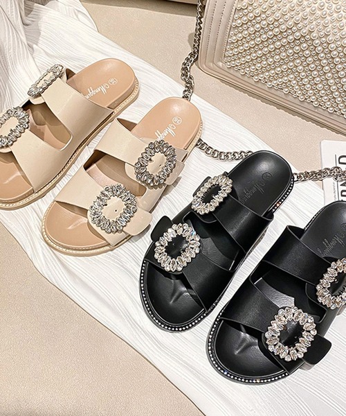 Doula Doula（ドゥーラドゥーラ）の「デザインバックルフラットサンダル（サンダル・レディース・ブラック/ベージュ/ブラック系その他/ブラック系その他2/ベージュ系その他/ベージュ系その他2・S/M/L）」の11枚目の写真