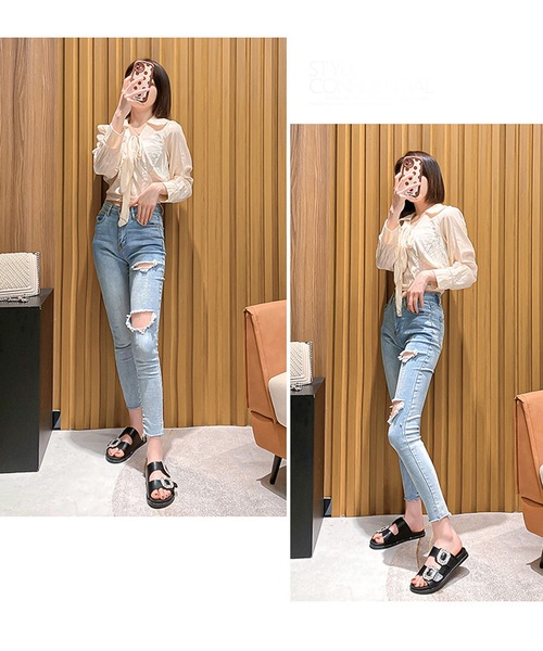 Doula Doula（ドゥーラドゥーラ）の「デザインバックルフラットサンダル（サンダル・レディース・ブラック/ベージュ/ブラック系その他/ブラック系その他2/ベージュ系その他/ベージュ系その他2・S/M/L）」の17枚目の写真