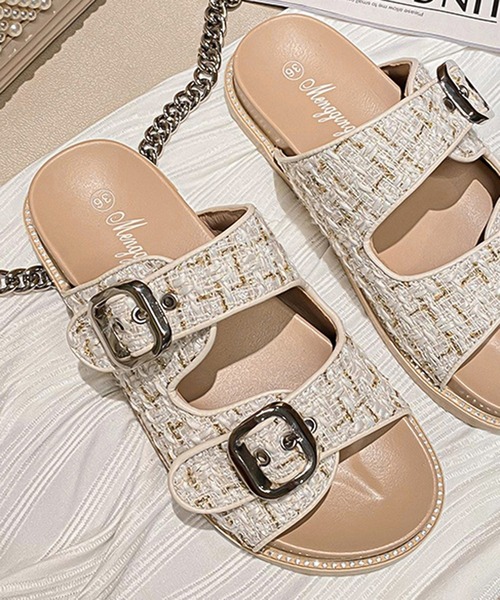 Doula Doula（ドゥーラドゥーラ）の「デザインバックルフラットサンダル（サンダル・レディース・ブラック/ベージュ/ブラック系その他/ブラック系その他2/ベージュ系その他/ベージュ系その他2・S/M/L）」の20枚目の写真