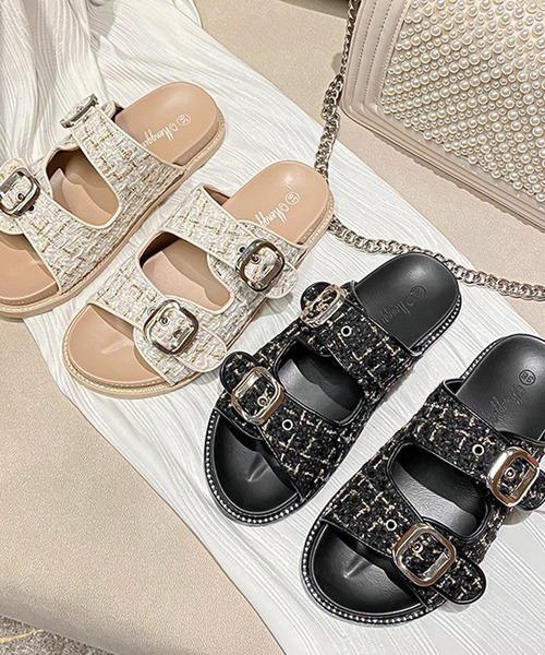 Doula Doula（ドゥーラドゥーラ）の「デザインバックルフラットサンダル（サンダル・レディース・ブラック/ベージュ/ブラック系その他/ブラック系その他2/ベージュ系その他/ベージュ系その他2・S/M/L）」の14枚目の写真