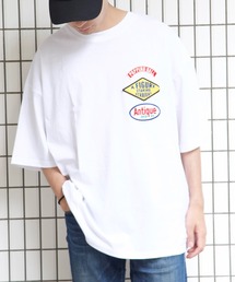 bling leads/ワッペン張付BIGクルーネックTシャツ