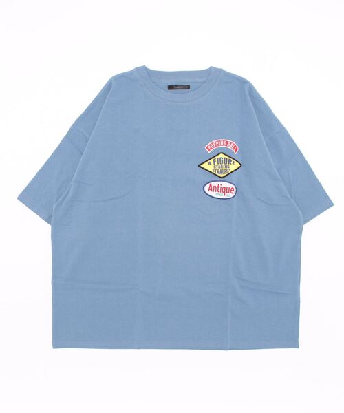 Bling Leads（ブリングリーズ）の「bling leads/ワッペン張付BIGクルーネックTシャツ（Tシャツ/カットソー・メンズ・ブルー/スミクロ/ロイヤルブルー/ホワイト/ダークグリーン・LARGE/MEDIUM）」の13枚目の写真