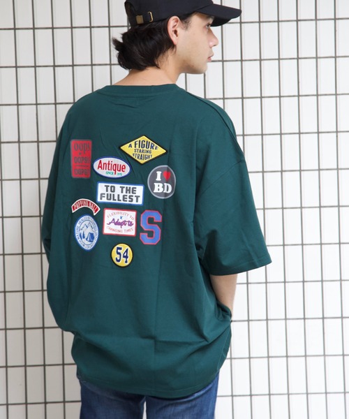 Bling Leads（ブリングリーズ）の「bling leads/ワッペン張付BIGクルーネックTシャツ（Tシャツ/カットソー・メンズ・ブルー/スミクロ/ロイヤルブルー/ホワイト/ダークグリーン・LARGE/MEDIUM）」の16枚目の写真
