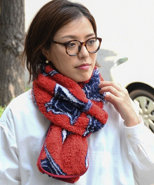 Johnbull（ジョンブル）の「フリースマフラー（マフラー・メンズ・レッド/ダークオリーブ/サックスブルー/アイボリー/ベージュ系その他・FREE）」の8枚目の写真