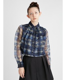 FURFUR（ファーファー）の「シアーフラワーチェックブラウス