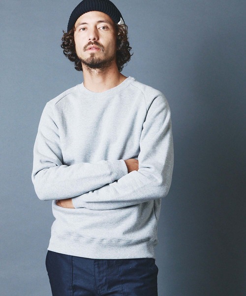 Magine（マージン）の「BACK BRASHED URAKE RAGLAN C/N L/S:裏毛裏起毛 ラグランクルーネック ロングスリーブ 22AW（スウェット・メンズ・ホワイト/ブラック/グレー/グレイッシュベージュ・44/46/48）」の3枚目の写真