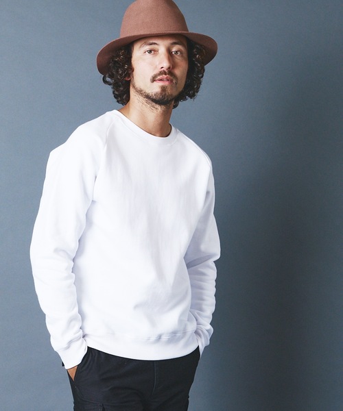 Magine（マージン）の「BACK BRASHED URAKE RAGLAN C/N L/S:裏毛裏起毛 ラグランクルーネック ロングスリーブ 22AW（スウェット・メンズ・ホワイト/ブラック/グレー/グレイッシュベージュ・44/46/48）」の19枚目の写真