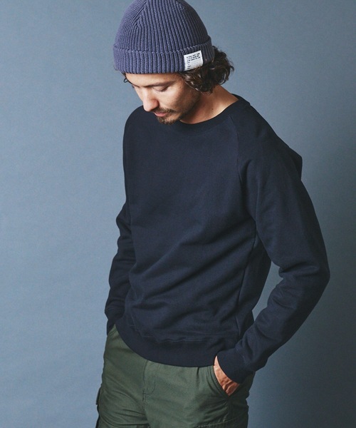 Magine（マージン）の「BACK BRASHED URAKE RAGLAN C/N L/S:裏毛裏起毛 ラグランクルーネック ロングスリーブ 22AW（スウェット・メンズ・ホワイト/ブラック/グレー/グレイッシュベージュ・44/46/48）」の13枚目の写真