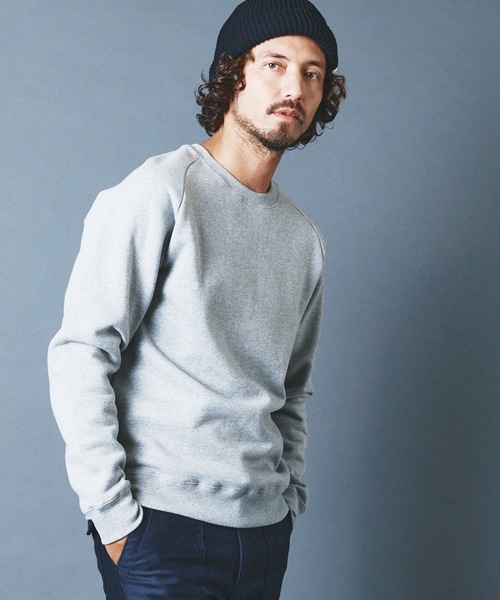 Magine（マージン）の「BACK BRASHED URAKE RAGLAN C/N L/S:裏毛裏起毛 ラグランクルーネック ロングスリーブ 22AW（スウェット・メンズ・ホワイト/ブラック/グレー/グレイッシュベージュ・44/46/48）」の12枚目の写真