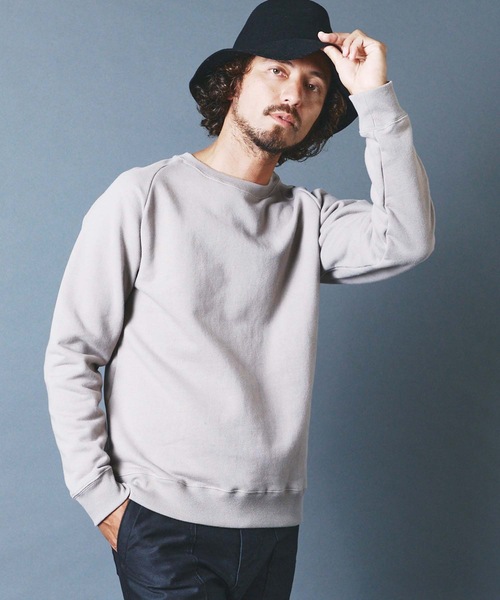 Magine（マージン）の「BACK BRASHED URAKE RAGLAN C/N L/S:裏毛裏起毛 ラグランクルーネック ロングスリーブ 22AW（スウェット・メンズ・ホワイト/ブラック/グレー/グレイッシュベージュ・44/46/48）」の5枚目の写真
