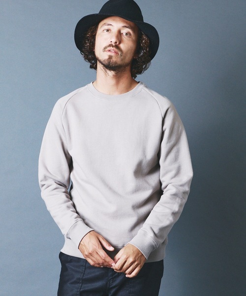 Magine（マージン）の「BACK BRASHED URAKE RAGLAN C/N L/S:裏毛裏起毛 ラグランクルーネック ロングスリーブ 22AW（スウェット・メンズ・ホワイト/ブラック/グレー/グレイッシュベージュ・44/46/48）」の14枚目の写真