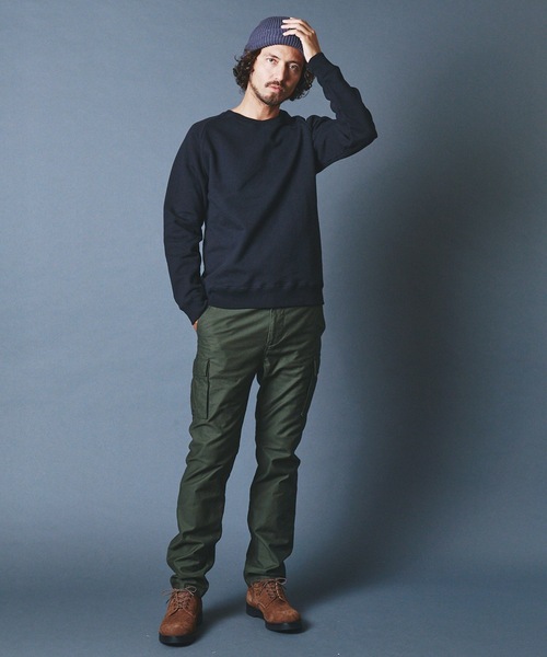 Magine（マージン）の「BACK BRASHED URAKE RAGLAN C/N L/S:裏毛裏起毛 ラグランクルーネック ロングスリーブ 22AW（スウェット・メンズ・ホワイト/ブラック/グレー/グレイッシュベージュ・44/46/48）」の6枚目の写真