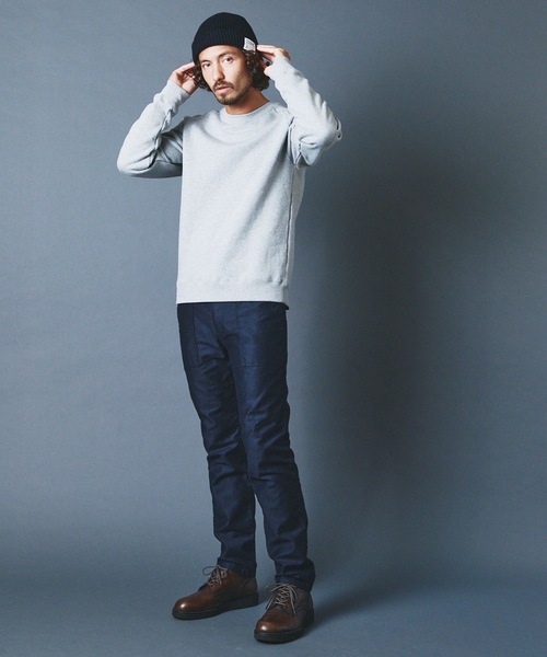 Magine（マージン）の「BACK BRASHED URAKE RAGLAN C/N L/S:裏毛裏起毛 ラグランクルーネック ロングスリーブ 22AW（スウェット・メンズ・ホワイト/ブラック/グレー/グレイッシュベージュ・44/46/48）」の10枚目の写真