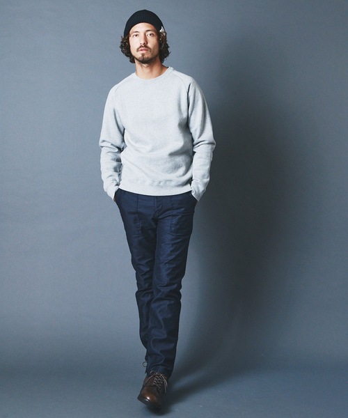 Magine（マージン）の「BACK BRASHED URAKE RAGLAN C/N L/S:裏毛裏起毛 ラグランクルーネック ロングスリーブ 22AW（スウェット・メンズ・ホワイト/ブラック/グレー/グレイッシュベージュ・44/46/48）」の21枚目の写真