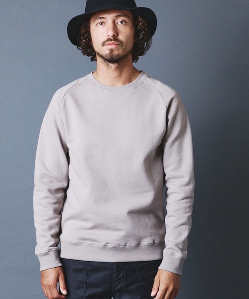 Magine（マージン）の「BACK BRASHED URAKE RAGLAN C/N L/S:裏毛裏起毛 ラグランクルーネック ロングスリーブ 22AW（スウェット・メンズ・ホワイト/ブラック/グレー/グレイッシュベージュ・44/46/48）」の7枚目の写真
