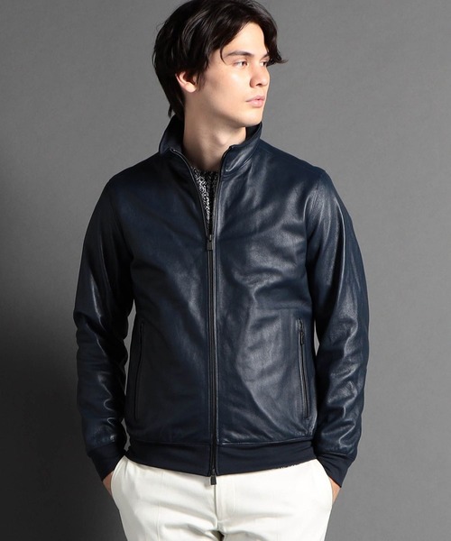 MONSIEUR NICOLE(ムッシュニコル)の「【ex/tra】ラムレザーブルゾン(ブルゾン・メンズ・ブラック/ブルー・SMALL/MEDIUM/LARGE/X-LARGE)」の2枚目の写真