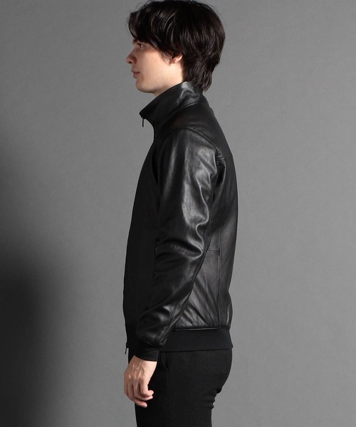 MONSIEUR NICOLE(ムッシュニコル)の「【ex/tra】ラムレザーブルゾン(ブルゾン・メンズ・ブラック/ブルー・SMALL/MEDIUM/LARGE/X-LARGE)」の4枚目の写真