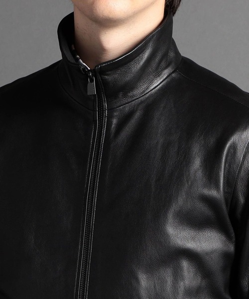 MONSIEUR NICOLE(ムッシュニコル)の「【ex/tra】ラムレザーブルゾン(ブルゾン・メンズ・ブラック/ブルー・SMALL/MEDIUM/LARGE/X-LARGE)」の5枚目の写真