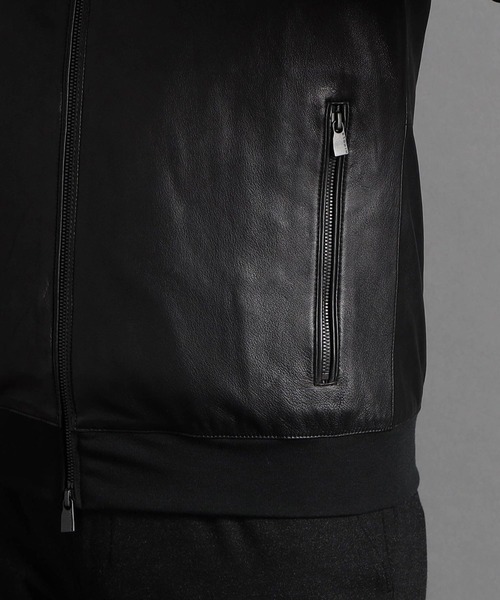 MONSIEUR NICOLE(ムッシュニコル)の「【ex/tra】ラムレザーブルゾン(ブルゾン・メンズ・ブラック/ブルー・SMALL/MEDIUM/LARGE/X-LARGE)」の8枚目の写真