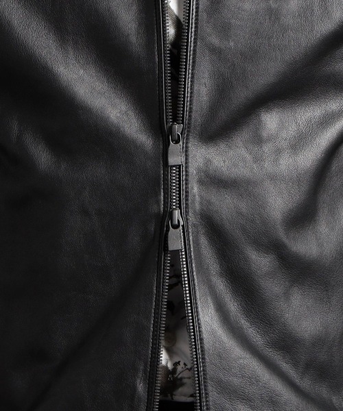 MONSIEUR NICOLE(ムッシュニコル)の「【ex/tra】ラムレザーブルゾン(ブルゾン・メンズ・ブラック/ブルー・SMALL/MEDIUM/LARGE/X-LARGE)」の9枚目の写真