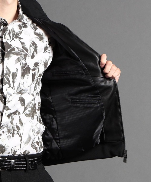 MONSIEUR NICOLE(ムッシュニコル)の「【ex/tra】ラムレザーブルゾン(ブルゾン・メンズ・ブラック/ブルー・SMALL/MEDIUM/LARGE/X-LARGE)」の11枚目の写真