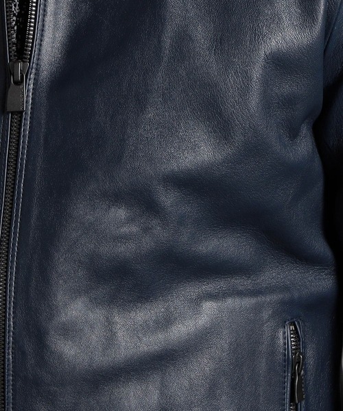 MONSIEUR NICOLE(ムッシュニコル)の「【ex/tra】ラムレザーブルゾン(ブルゾン・メンズ・ブラック/ブルー・SMALL/MEDIUM/LARGE/X-LARGE)」の13枚目の写真