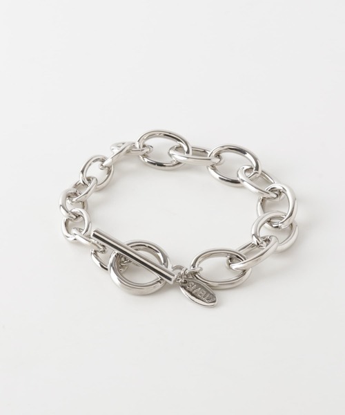 SMELLY（スメリー）の「オーバルチェーンアシメブレスレット（ブレスレット・レディース・シルバー・-）」の5枚目の写真