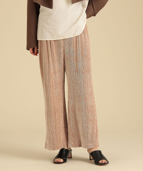 Ray BEAMS（レイビームス）の「Ray BEAMS / コーデュロイ風 ベロア パンツ（その他パンツ・レディース・ベージュ/グリーン・0/1）」の9枚目の写真