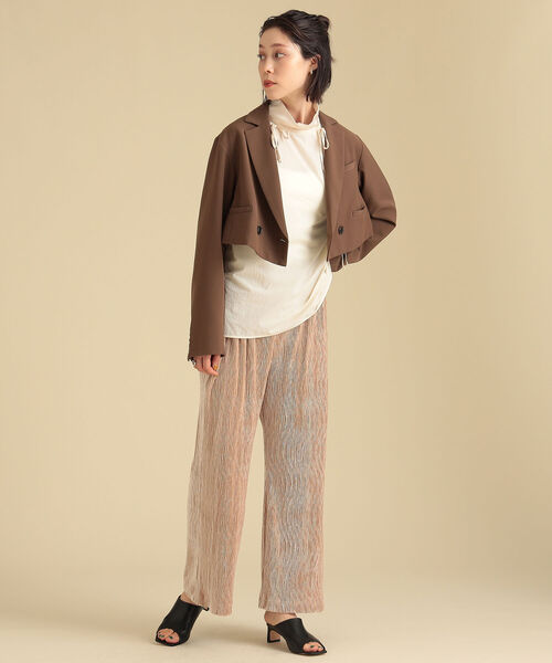 Ray BEAMS（レイビームス）の「Ray BEAMS / コーデュロイ風 ベロア パンツ（その他パンツ・レディース・ベージュ/グリーン・0/1）」の21枚目の写真