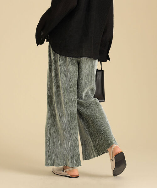 Ray BEAMS（レイビームス）の「Ray BEAMS / コーデュロイ風 ベロア パンツ（その他パンツ・レディース・ベージュ/グリーン・0/1）」の7枚目の写真